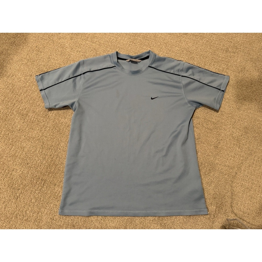 Vintage Nike T Shirt Mens XL Blueberry Short Sleeve Dri-FIT Performance Blue